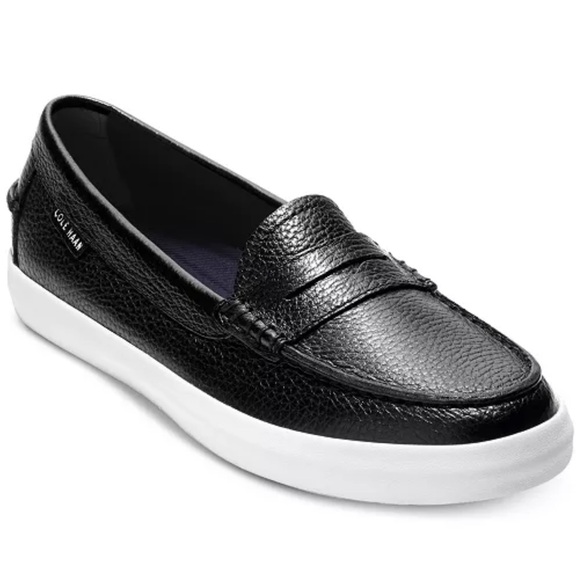 Cole Haan Nantucket Penny Loafer Black Pebbled Leather - Picture 1 of 12